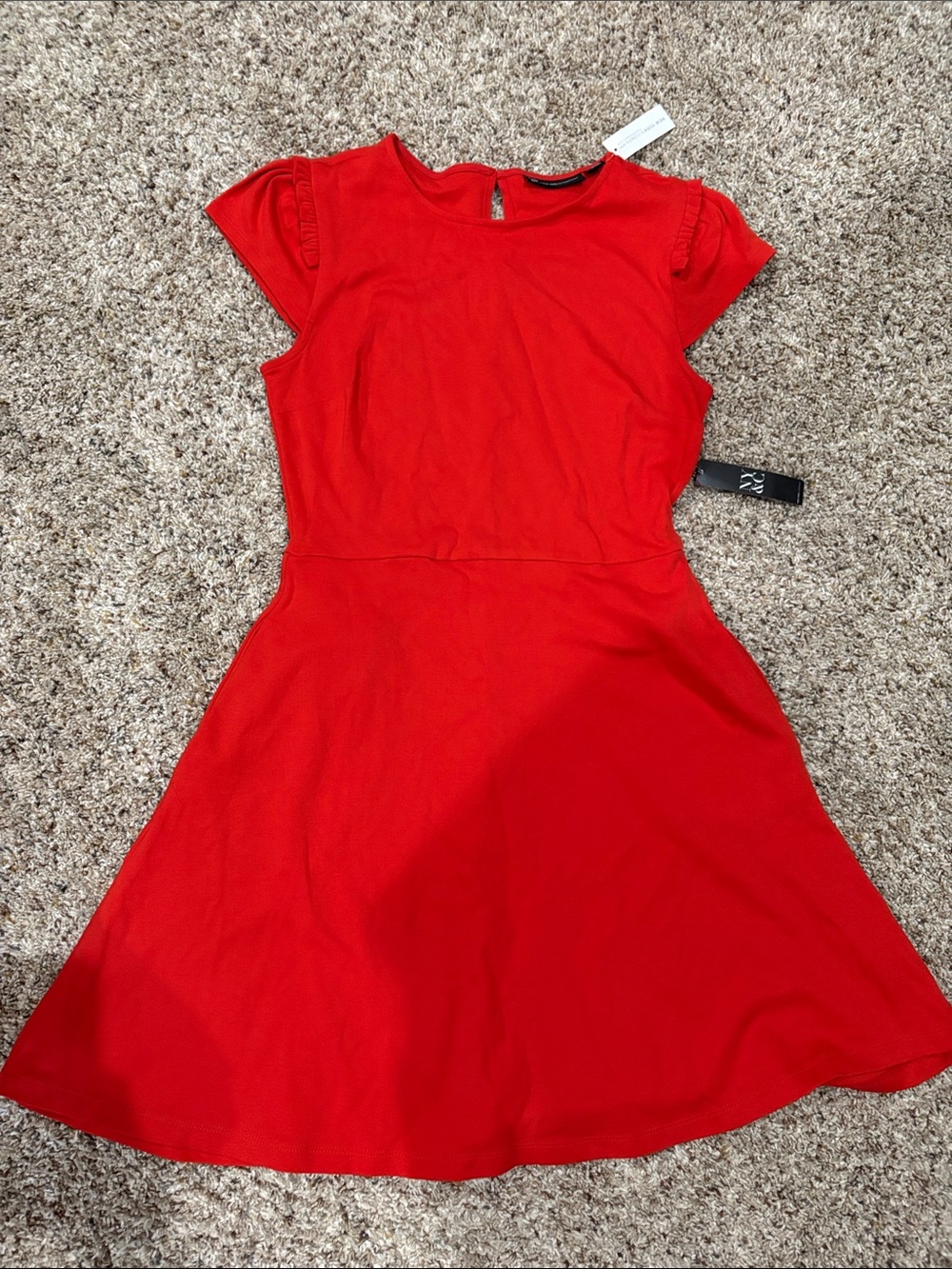 New York & Company Red Fit-and-Flare Mini Dress